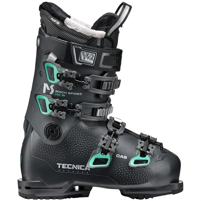 Tecnica Mach Sport HV 85 women's ski boot (graphite) available at Mad Dog's Ski & Board in Abbotsford, BC.