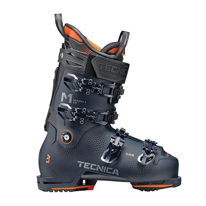Tecnica Mach1 LV 120 ski boots (navy) available at Mad Dog's Ski & Board in Abbotsford, BC.
