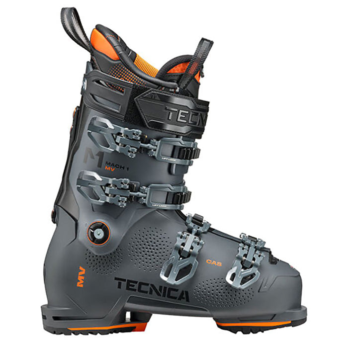 Tecnica Mach1 MV 110 ski boots (grey) available at Mad Dog's Ski & Board in Abbotsford, BC.