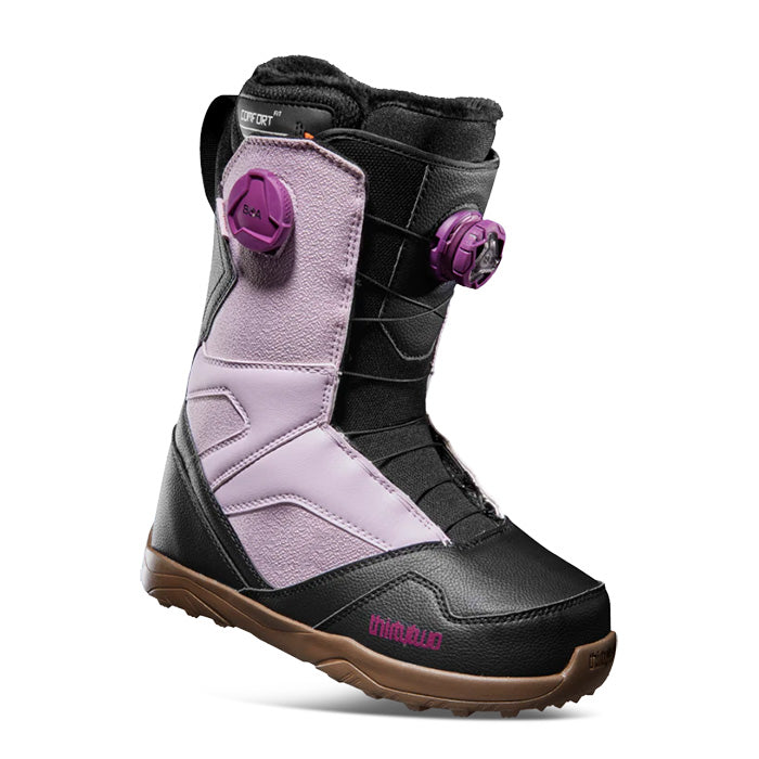 Thirty Two STW Double Boa women's snowboard boots (lavender) available at Mad Dog's Ski & Board in Abbotsford, BC.