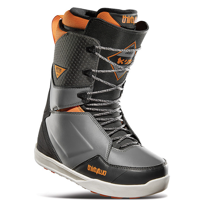 Thirty Two Lashed Bradshaw snowboard boots (grey/black/orange) available at Mad Dog's Ski & Board in Abbotsford, BC.