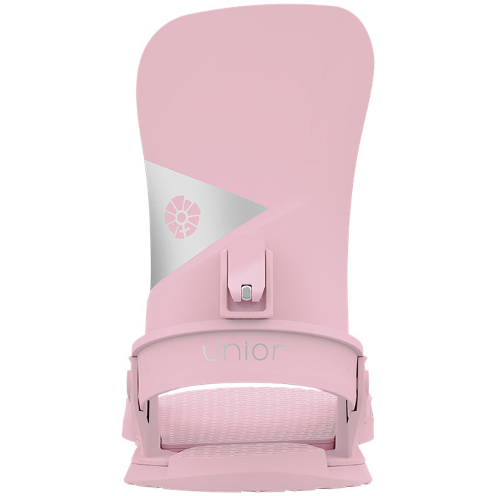 Union Juliet women's snowboard bindings (Boarding 4 Breast Cancer Pink) available at Mad Dog's Ski & Board in Abbotsford, BC.