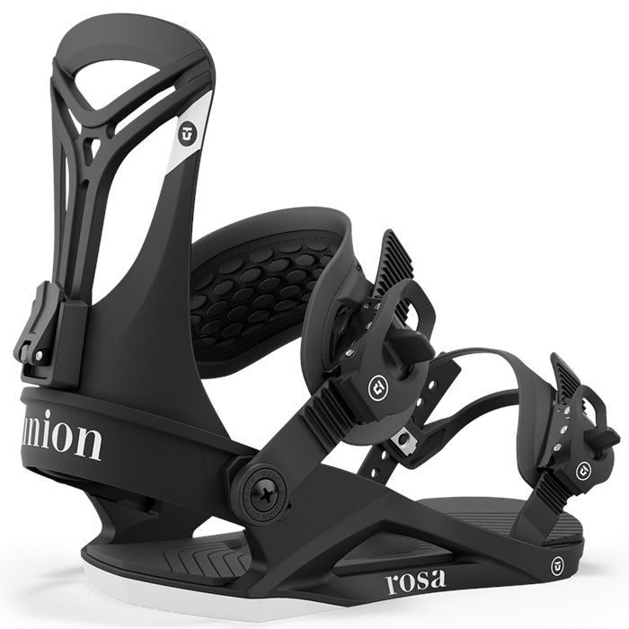Union Rosa women's snowboard bindings (black) available at Mad Dog's Ski & Board in Abbotsford, BC.