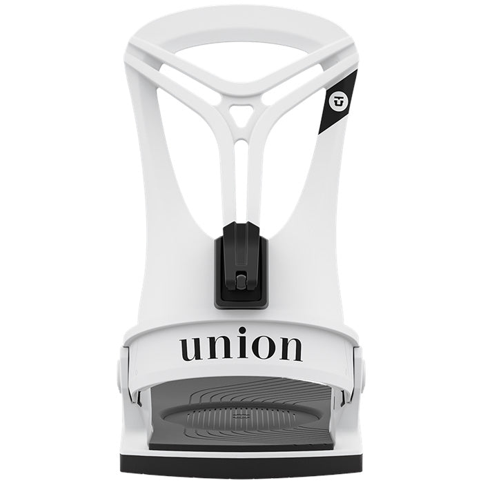 Union Rosa women's snowboard bindings (white) available at Mad Dog's Ski & Board in Abbotsford, BC.