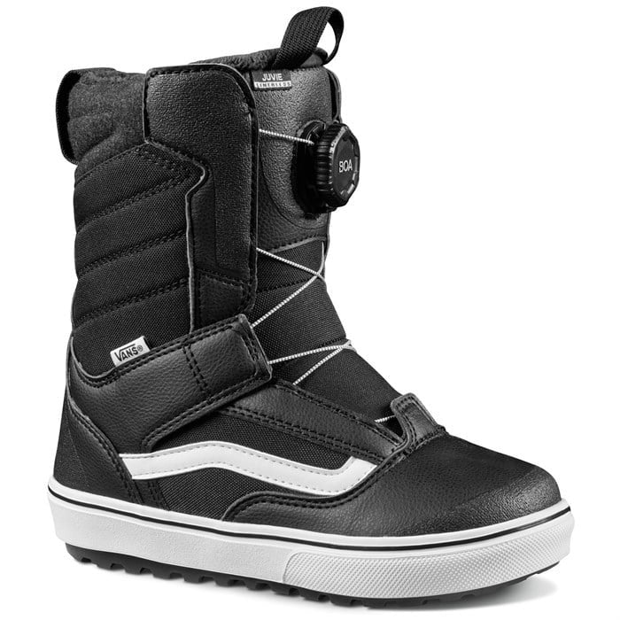 Vans Juvie Linerless Youth/Junior snowboard boots (black/white) available at Mad Dog's Ski & Board in Abbotsford, BC.