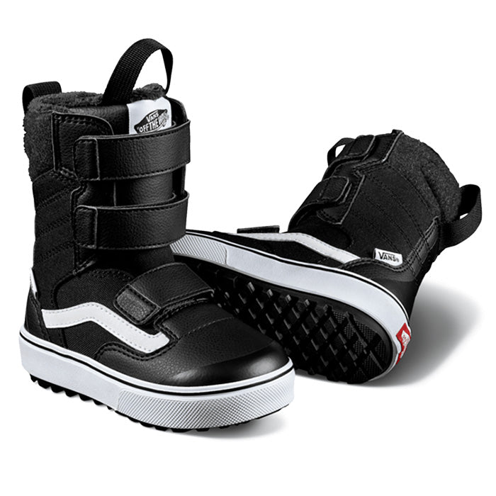 Vans Juvie Mini Junior/Youth snowboard boots (black/white) available at Mad Dog's Ski & Board in Abbotsford, BC.