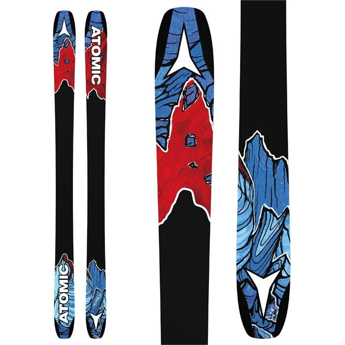 2024 Atomic Bent 90 skis (base graphic) available at Mad Dog's Ski & Board in Abbotsford, BC.