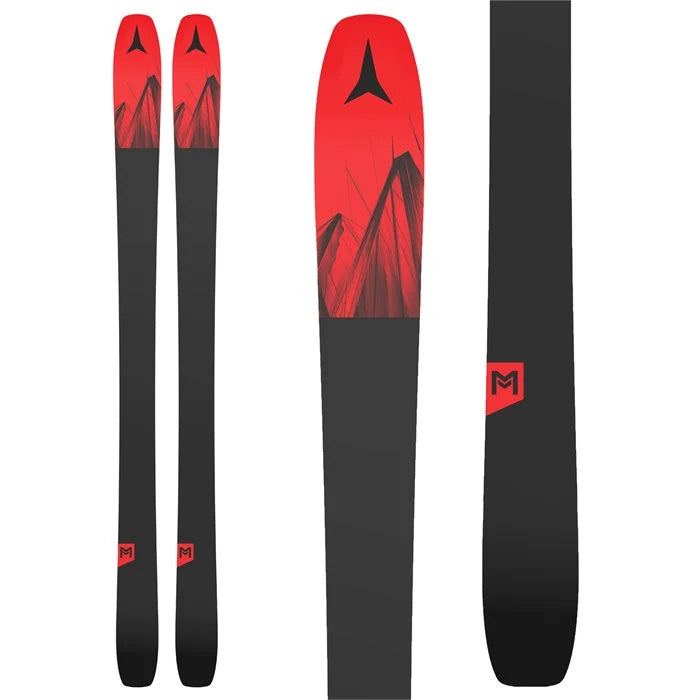 Atomic Maverick 95 TI skis (base graphic) available at Mad Dog's Ski & Board in Abbotsford, BC.