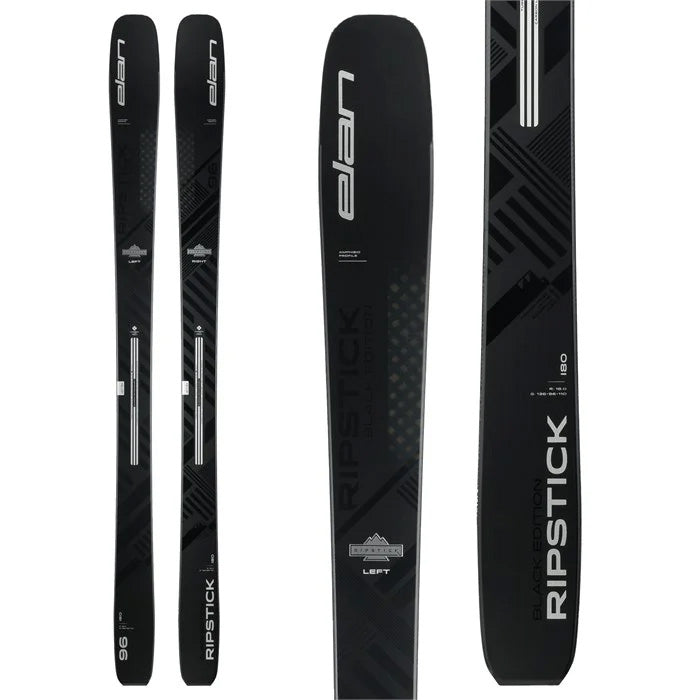Elan Ripstick 96 Black Edition skis (black top sheet) are available at Mad Dog's Ski & Board in Abbotsford, BC.