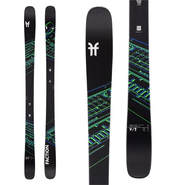 Faction Prodigy 1.0 skis (black top sheet) are available at Mad Dog's Ski & Board in Abbotsford, BC.