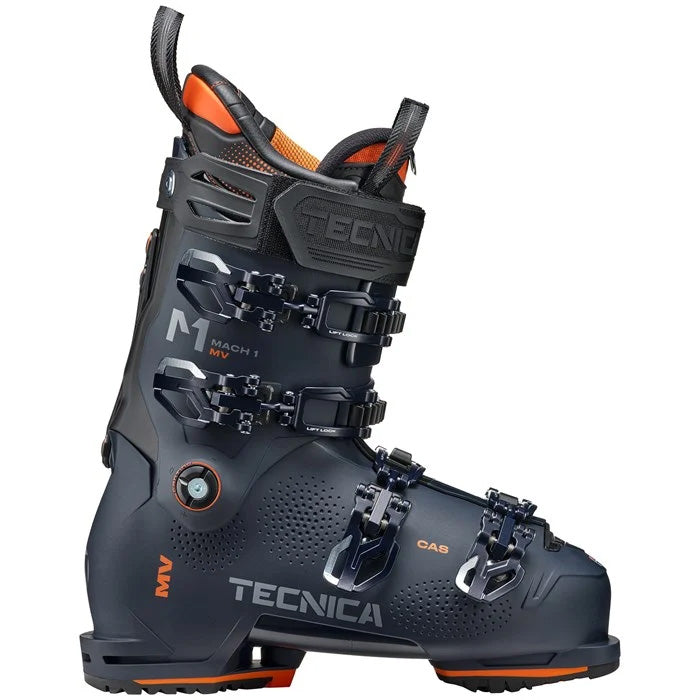 Tecnica Mach1 MV 120 ski boots (ink blue) available at Mad Dog's Ski & Board in Abbotsford, BC.