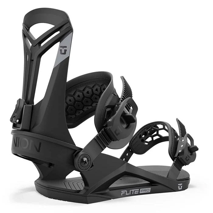 2025 Union Flite Pro snowboard bindings (black) available at Mad Dog's Ski & Board in Abbotsford, BC.