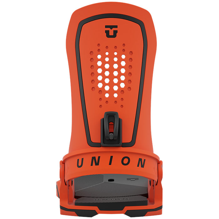 Union Force snowboard bindings (orange) available at Mad Dog's Ski & Board in Abbotsford, BC.