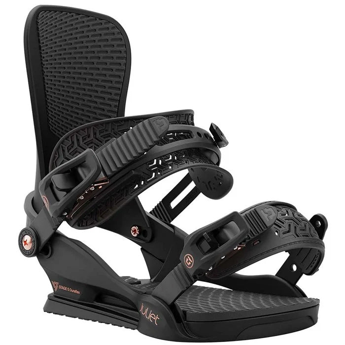 2025 Union Juliet women's snowboard bindings (black) available at Mad Dog's Ski & Board in Abbotsford, BC