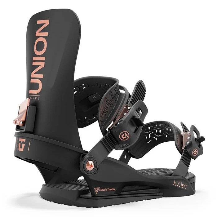 2025 Union Juliet women's snowboard bindings (black) available at Mad Dog's Ski & Board in Abbotsford, BC