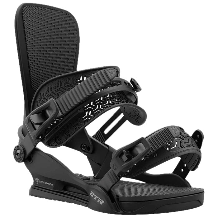 2025 Union STR snowboard bindings (black) available at Mad Dog's Ski & Board in Abbotsford, BC