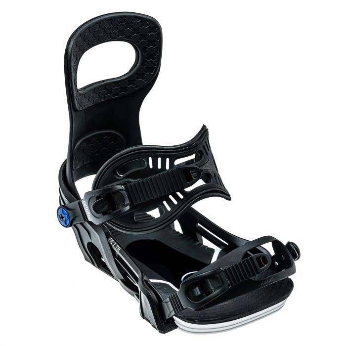 The 2023 Bent Metal Metta women's snowboard bindings are available at Mad Dog's Ski & Board in Abbotsford, BC.