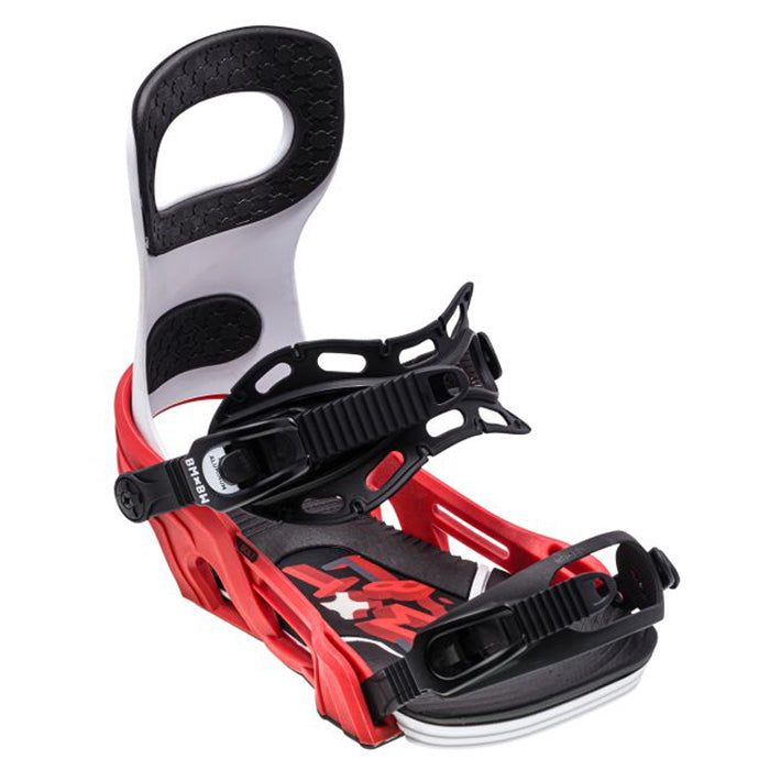 Bent Metal Bolt snowboard bindings (red/white) available at Mad Dog's Ski & Board in Abbotsford, BC.