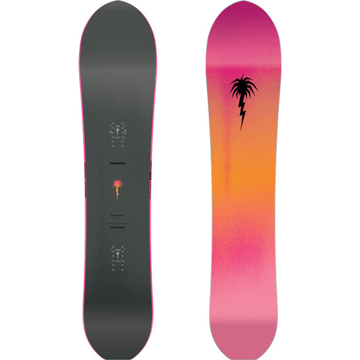 Capita Spring Break Powder Racer snowboard (top and base graphic) available at Mad Dog's Ski & Board in Abbotsford, BC.