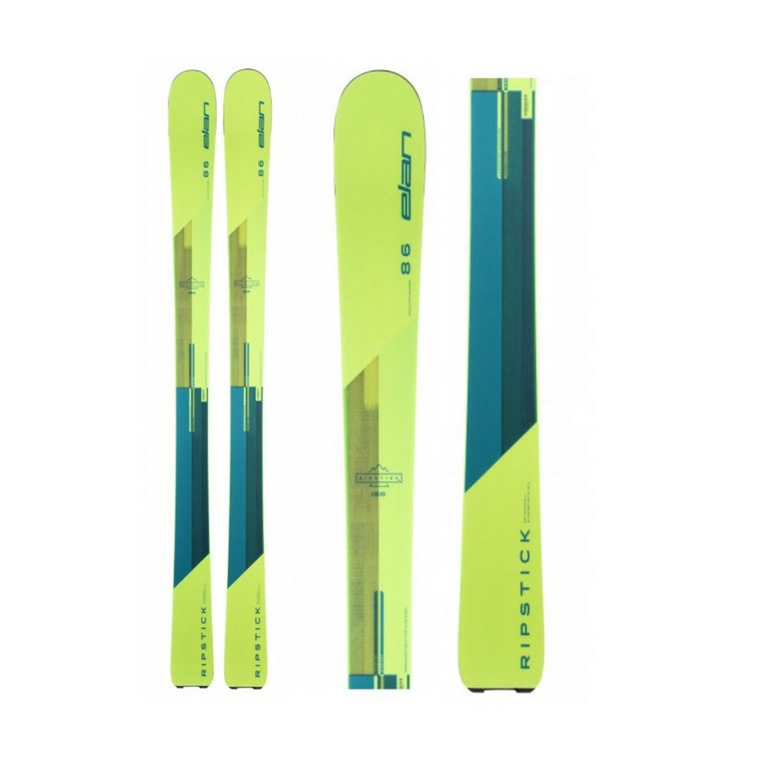 Elan Ripstick 86 T Junior skis (top graphic) available at Mad Dog's Ski and Board in Abbotsford, BC