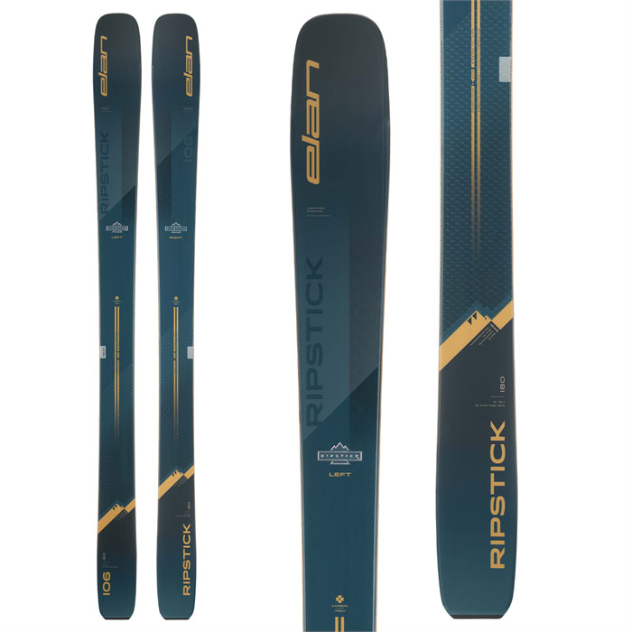 2023 Elan Ripstick 106 (front graphic) available at Mad Dog's Ski & Board in Abbotsford, BC.