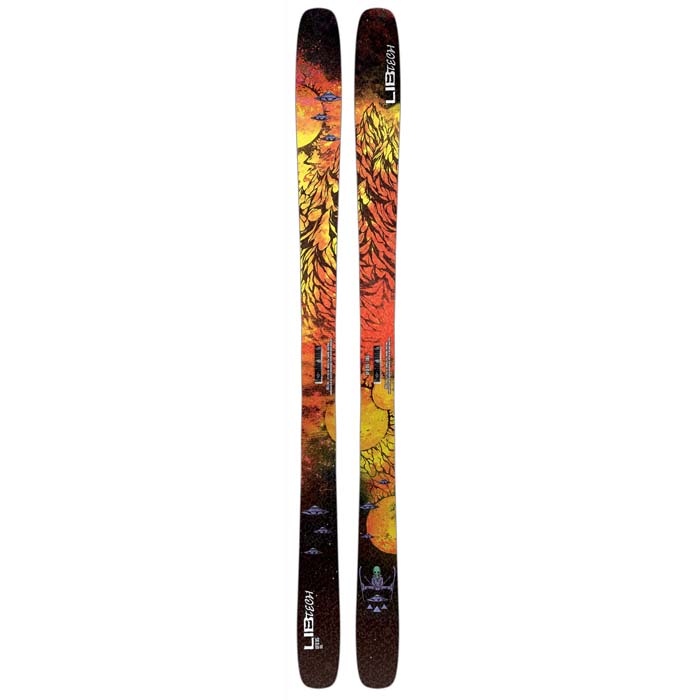 The 2023 Lib Tech UFO 95 skis (top graphic) are available at Mad Dog's Ski & Board in Abbotsford, BC.