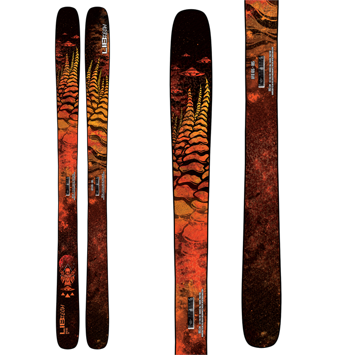 Lib Tech UFO 105 skis (top graphic) available at Mad Dog's Ski & Board in Abbotsford, BC