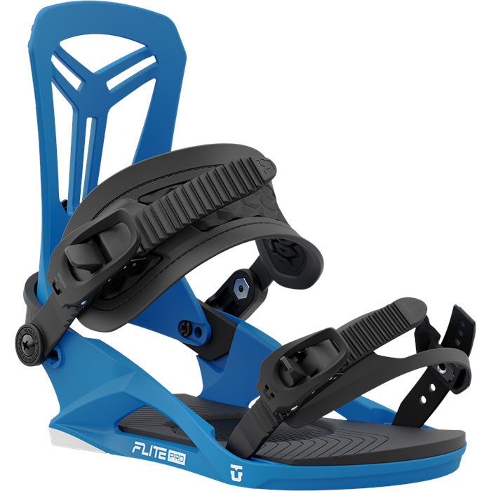 Union Flite Pro snowboard bindings (blue) available at Mad Dog's Ski & Board in Abbotsford, BC.
