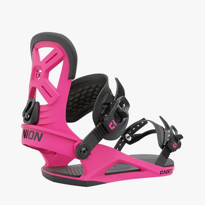Union Cadet Junior Binding (Pink colour way) available at Mad Dog's Ski & Board in Abbotsford, BC.