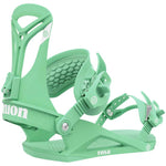 Load image into Gallery viewer, Union Rosa women&#39;s snowboard bindings (rear view) available at Mad Dog&#39;s Ski &amp; Board in Abbotsford, BC.
