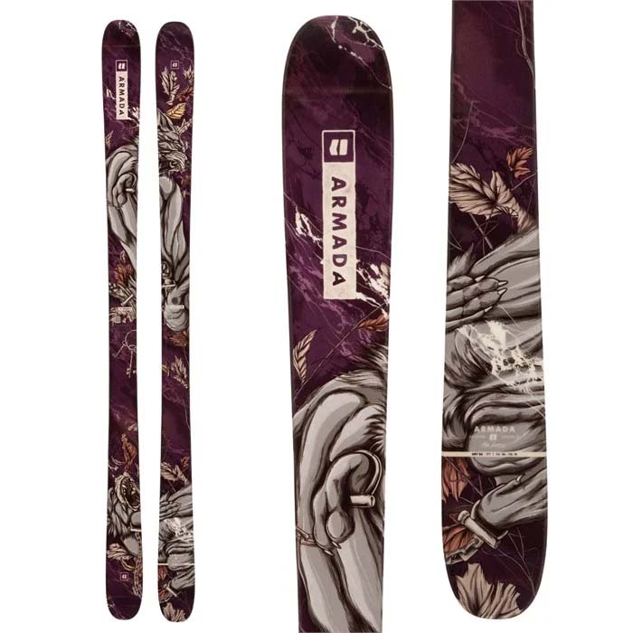 The 2023 Armada ARV 86 Skis (top graphic) are available at Mad Dog's Ski & Board in Abbotsford, BC.