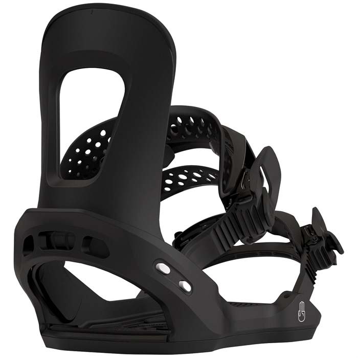 The 2023 Bataleon Stuntwood junior snowboard bindings are available at Mad Dog's Ski & Board in Abbotsford, BC.