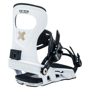 The 2023 Bent Metal Metta women's snowboard bindings are available at Mad Dog's Ski & Board in Abbotsford, BC.