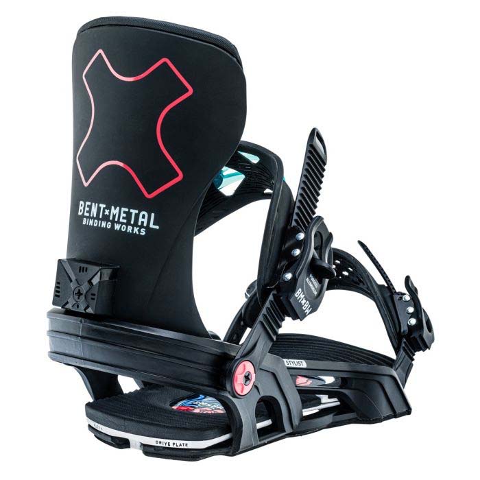 The 2023 Bent Metal Stylist women's snowboard bindings are available at Mad Dog's Ski & Board in Abbotsford, BC.