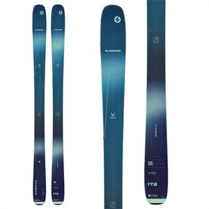 2023 Blizzard Sheeva 9 women's skis (top graphic, blue) available at Mad Dog's Ski & Board in Abbotsford, BC. 