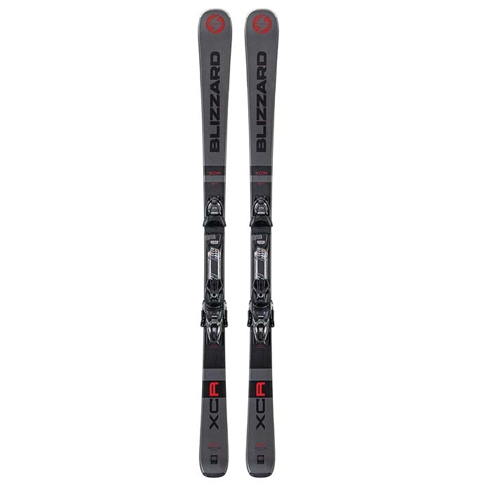 Blizzard XCR skis with TLT 10 bindings (top graphic, grey) available at Mad Dog's Ski & Board in Abbotsford, BC.