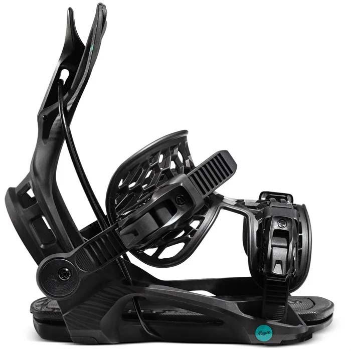 The 2023 Flow Mayon women's snowboard bindings are available at Mad Dog's Ski & Board in Abbotsford, BC.