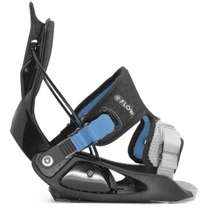 The 2023 Flow Micron kids snowboard bindings are available at Mad Dog's Ski & Board in Abbotsford, BC. 