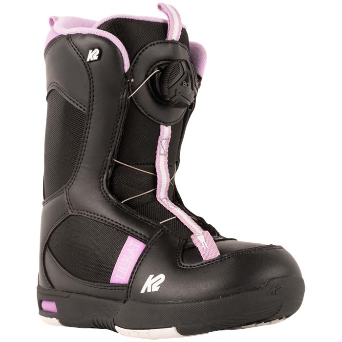 The K2 Lil Kat junior/youth snowboard boots are available at Mad Dog's Ski & Board in Abbotsford, BC. 