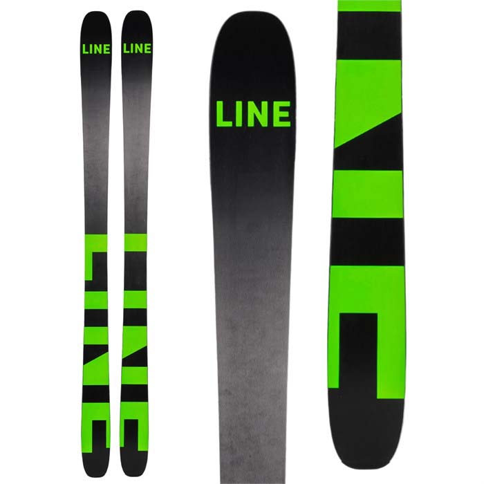 LINE Blade Optic 92 skis (base graphic, black) available at Mad Dog's Ski & Board in Abbotsford, BC.