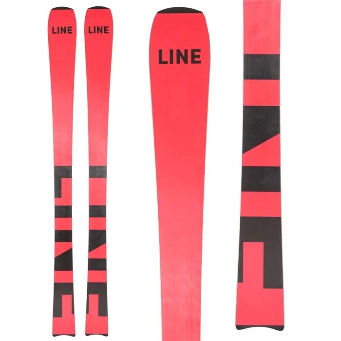 LINE Blade skis (base graphic, red) available at Mad Dog's Ski & Board in Abbotsford, BC.