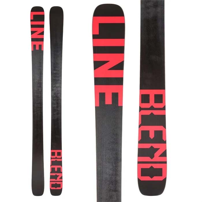 2023 LINE Blend skis (base graphic) are available at Mad Dog's Ski & Board in Abbotsford, BC.