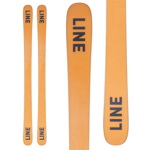 2023 LINE Honey Badger skis (base graphic, yellow) are available at Mad Dog's Ski & Board in Abbotsford, BC. 