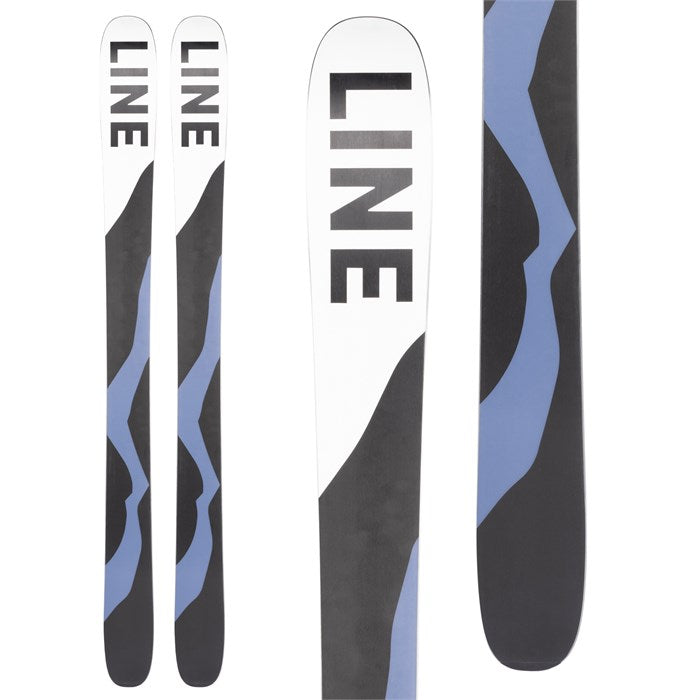 LINE Pandora 104 women's skis (base graphic) available at Mad Dog's Ski & Board in Abbotsford, BC.  Edit alt text