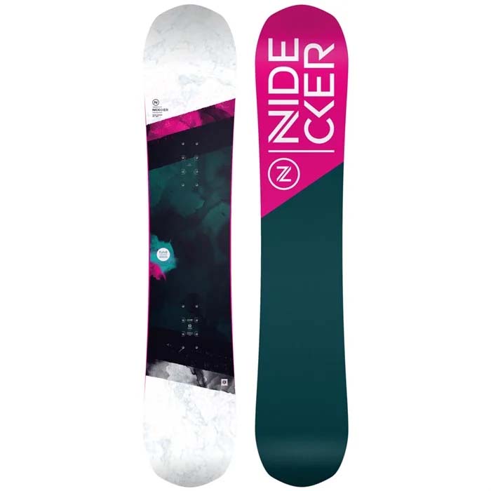The 2023 Nidecker Micron Flake junior snowboard is available at Mad Dog's Ski & Board in Abbotsford, BC. 