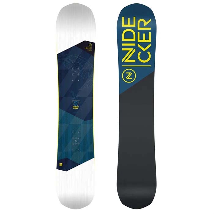 The 2023 Nidecker Micron Merc junior snowboard is available at Mad Dog's Ski & Board in Abbotsford, BC. 