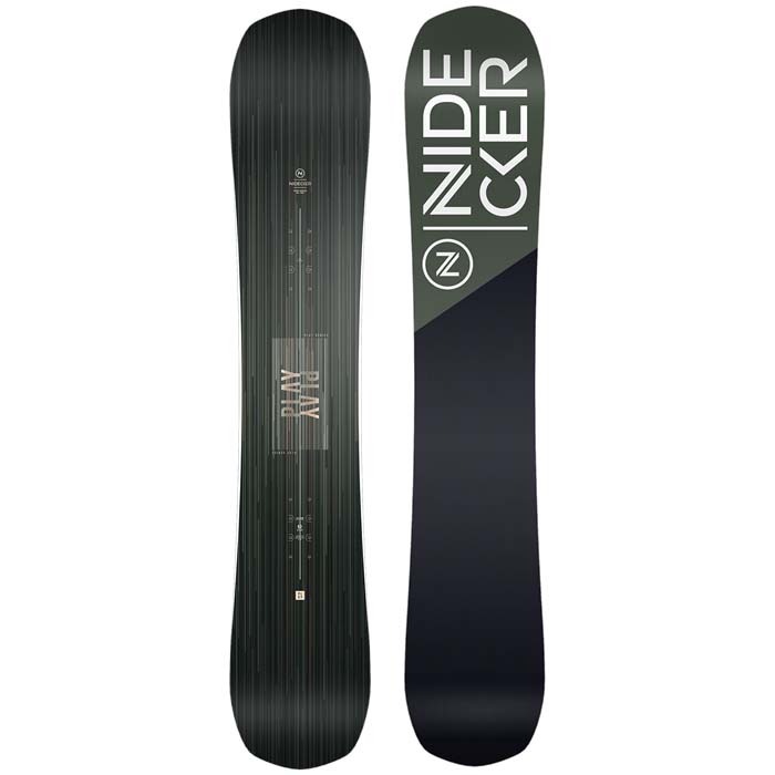 The 2023 Nidecker Play snowboard is available at Mad Dog's Ski & Board in Abbotsford, BC.