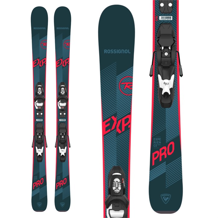 Rossignol Experience Pro Skis (top graphic) w. Look kid-x 4 bindings are available at Mad Dog's Ski & Board in Abbotsford, BC.  Edit alt text
