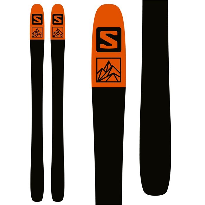 Salomon QST 98 skis (base graphic) available at Mad Dog's Ski and Board in Abbotsford, BC