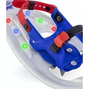 The 2022 Tubbs Snowglow junior snowshoes are available at Mad Dog's Ski & Board in Abbotsford, BC.  side profile